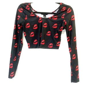 Red Lips Crop Top.